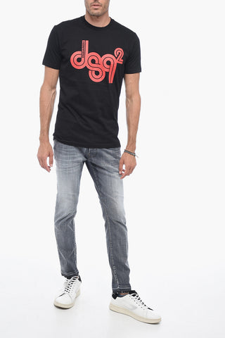 Crewneck T-shirt with Logo Print