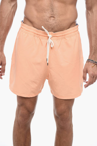 Stretchy Boxer Swimsuit with Drawstring