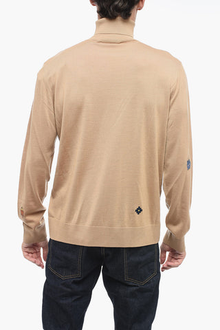 Maglia a Collo Alto con Patchworks
