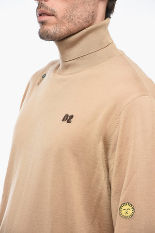 Maglia a Collo Alto con Patchworks