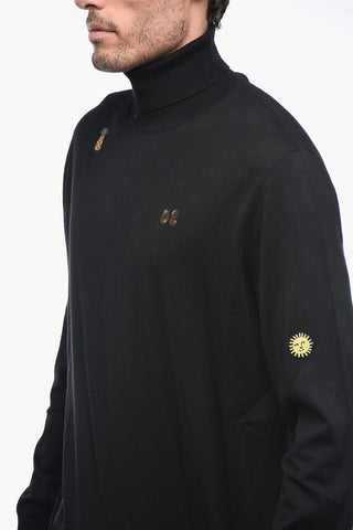 Embroidered Turtleneck Sweater