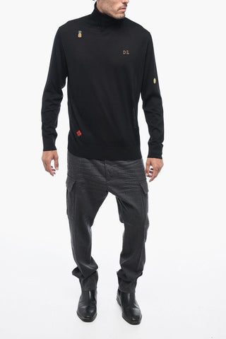 Embroidered Turtleneck Sweater