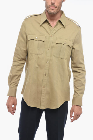 Camicia Sahariana in Twill di Cotone