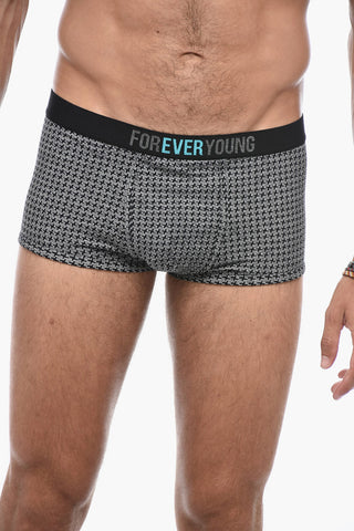 All-Over Printed Boxer with Logo at the Waist