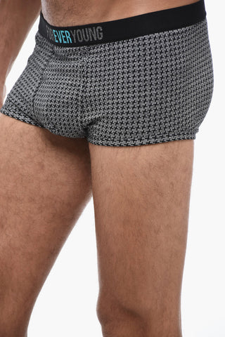 All-Over Printed Boxer with Logo at the Waist