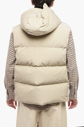 Sleeveless CLASSIC TRACK Down Jacket with Removable Hood