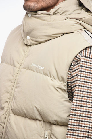 Sleeveless CLASSIC TRACK Down Jacket with Removable Hood