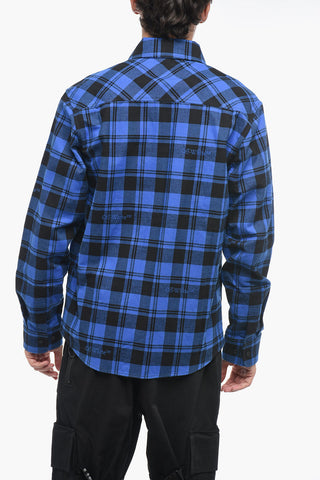 Camicia in Flanella con Fantasia a Quadri