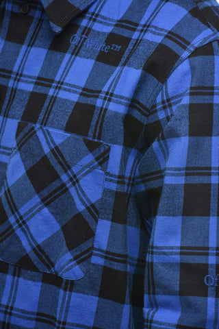 Camicia in Flanella con Fantasia a Quadri