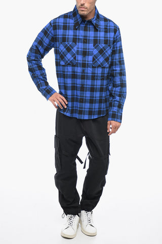 Camicia in Flanella con Fantasia a Quadri