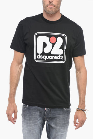 Crewneck T-shirt with Logo Print