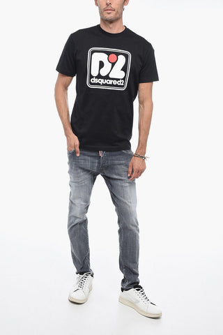 Crewneck T-shirt with Logo Print