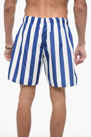 Costume da Bagno Boxer con Fantasia a Righe