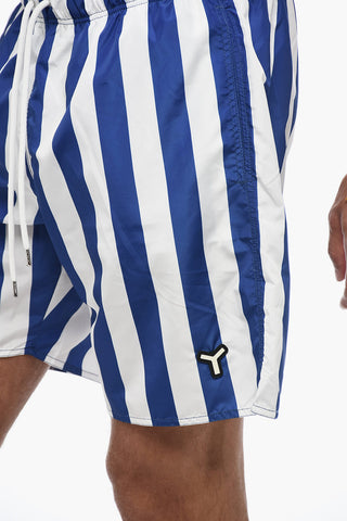 Costume da Bagno Boxer con Fantasia a Righe