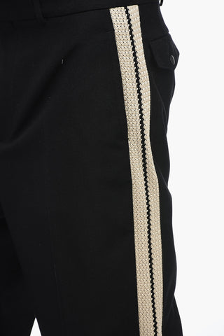 Cotton Blend TAPE Pants with Side Contrasting Bands