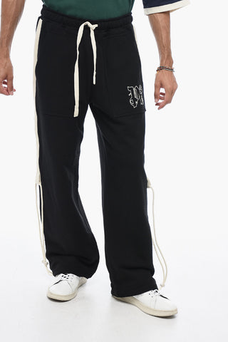 Pantaloni In Cotone Con Logo Ricamato Con Coulisse 