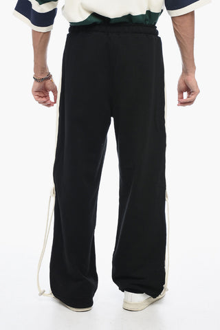 Pantaloni In Cotone Con Logo Ricamato Con Coulisse 