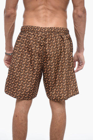 Costume da Bagno Boxer con Fantasia Geometrica