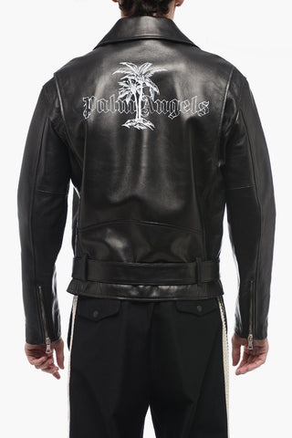 Chiodo in Pelle SLEEK con Logo Stampato