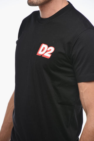 Crewneck T-shirt with Logo Print