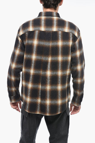 Flannel Shirt with Lettering Print