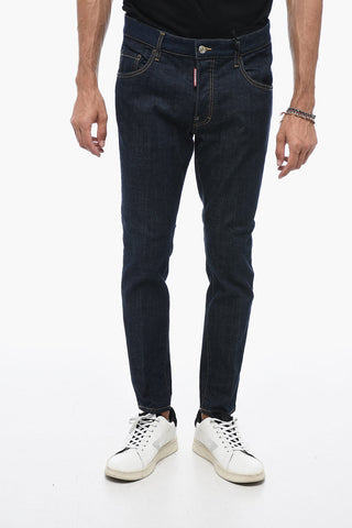 Skater Jeans Dark Wash with Logo Lettering 16cm
