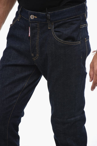 Skater Jeans Dark Wash with Logo Lettering 16cm