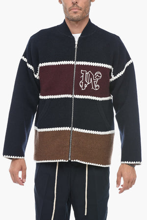 Cardigan In Lana MONOGRAM Con Zip