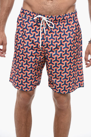 Geometric-patterned Swimshorts