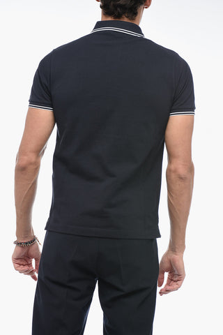 Piquet Cotton Polo with Logo Patch
