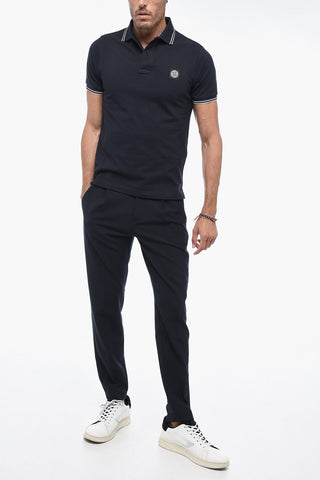 Piquet Cotton Polo with Logo Patch