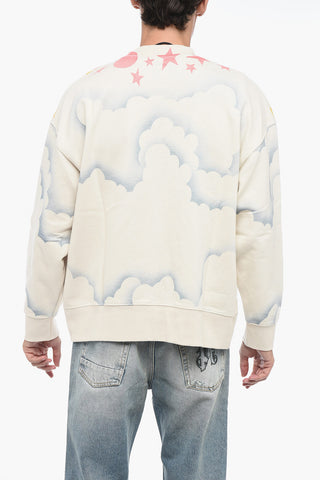 Brushed Cotton Printed SUNRISE Crewneck Sweater