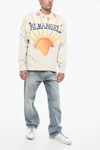 Brushed Cotton Printed SUNRISE Crewneck Sweater