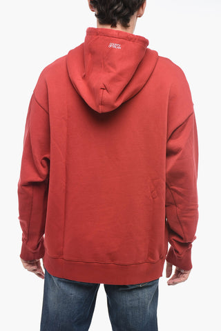 Brushed Cotton TEMPERA CROSS Hoodie with Maxilogo