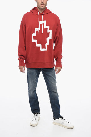 Brushed Cotton TEMPERA CROSS Hoodie with Maxilogo