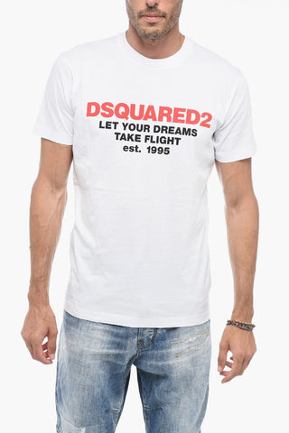 Crewneck T-shirt with Logo Print