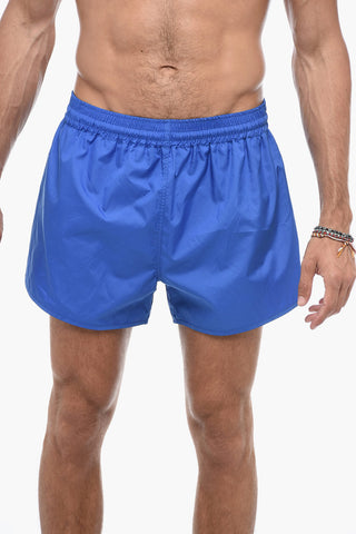 Embroidered Logo Boxer Swimsuit