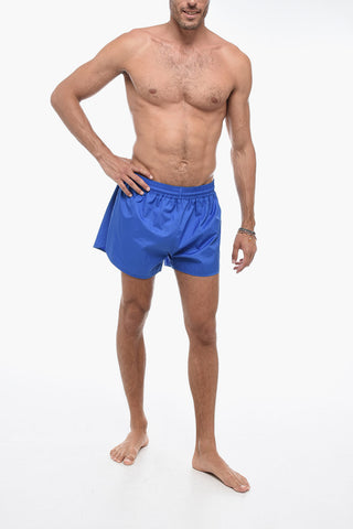 Embroidered Logo Boxer Swimsuit