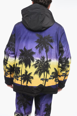 Hooded PALM SUNSET Ski Jacket