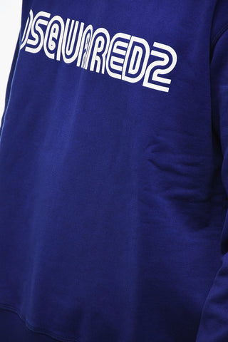 Felpa Girocollo con Logo Outline