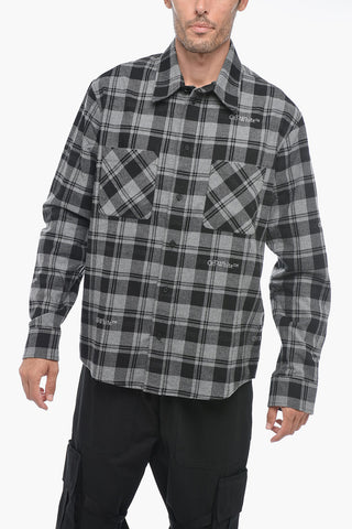 Camicia in Flanella con Fantasia a Quadri