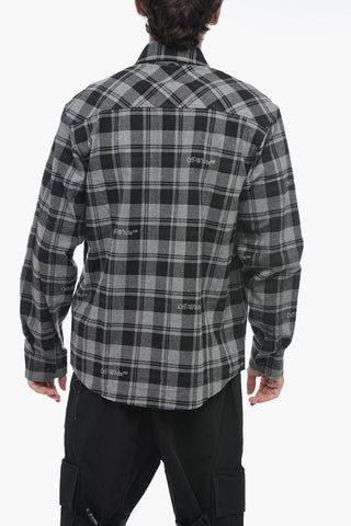 Camicia in Flanella con Fantasia a Quadri