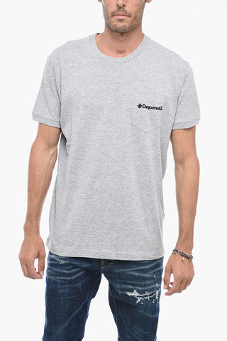Rundhals-T-Shirt mit Logotasche