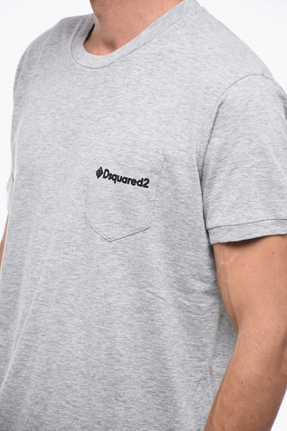Rundhals-T-Shirt mit Logotasche