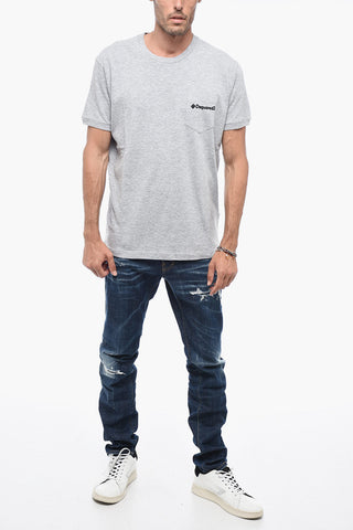 Rundhals-T-Shirt mit Logotasche