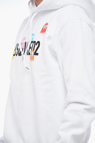 PAC-MAN Felpa Hoodie con Stampa Grafica