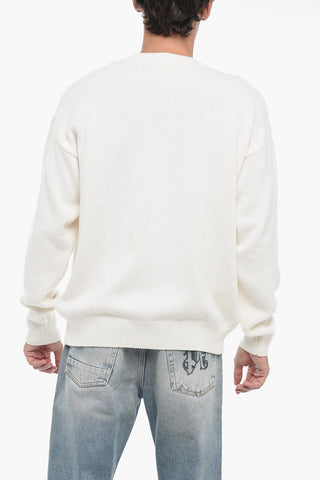 Wool Blend Printed RAINBOW Crewneck Pullover