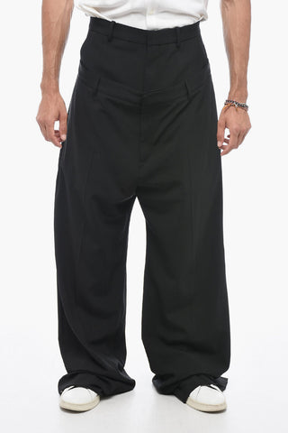 SEASONAL Tailoring Pants with Double-Waist Detail