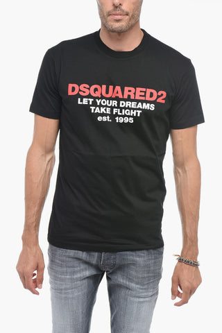 Crewneck T-shirt with Logo Print