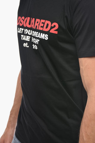 Crewneck T-shirt with Logo Print
